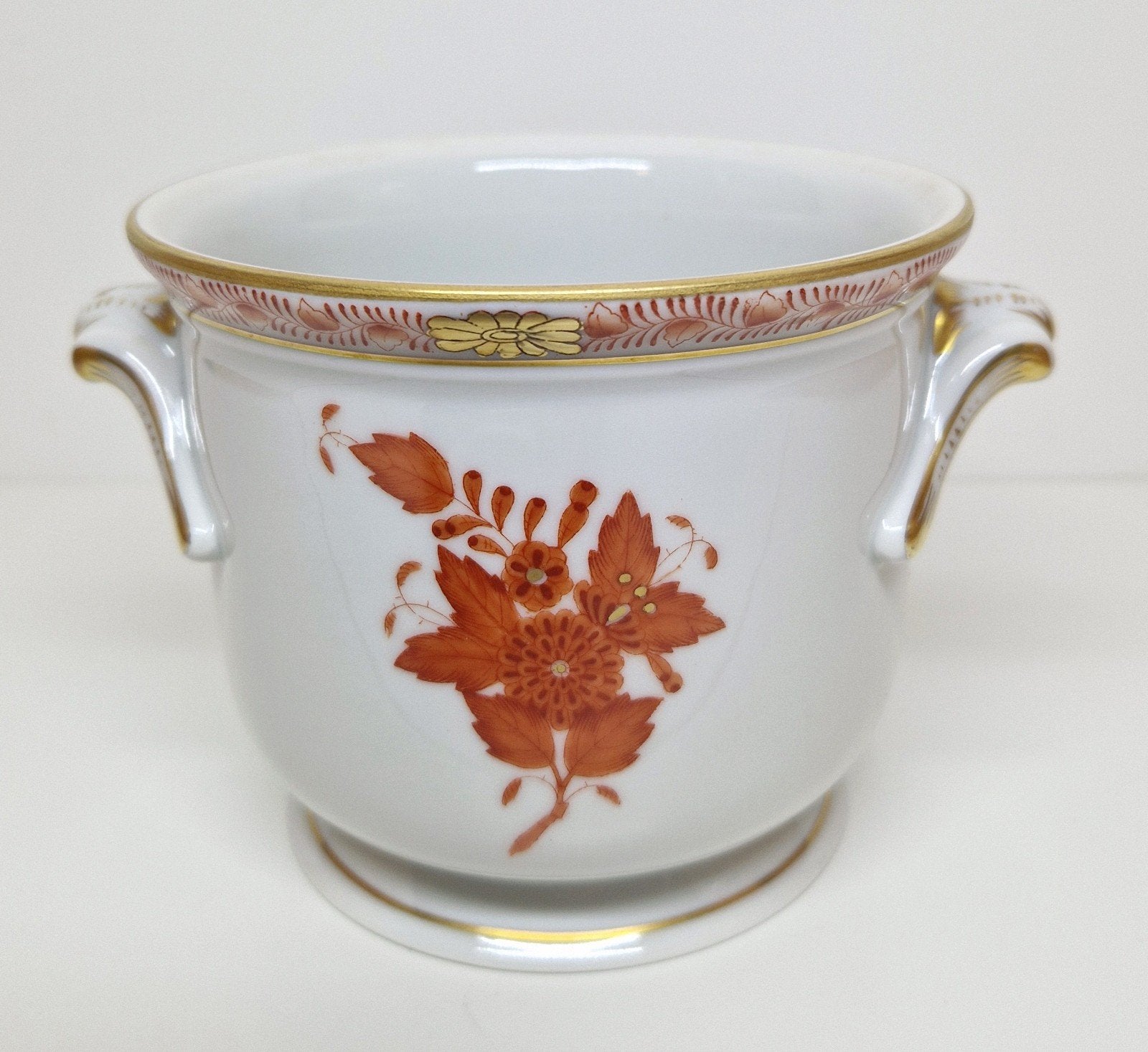 Herend cachepot Apponyi orange decor, Hongarije 20e eeuw., Ophalen