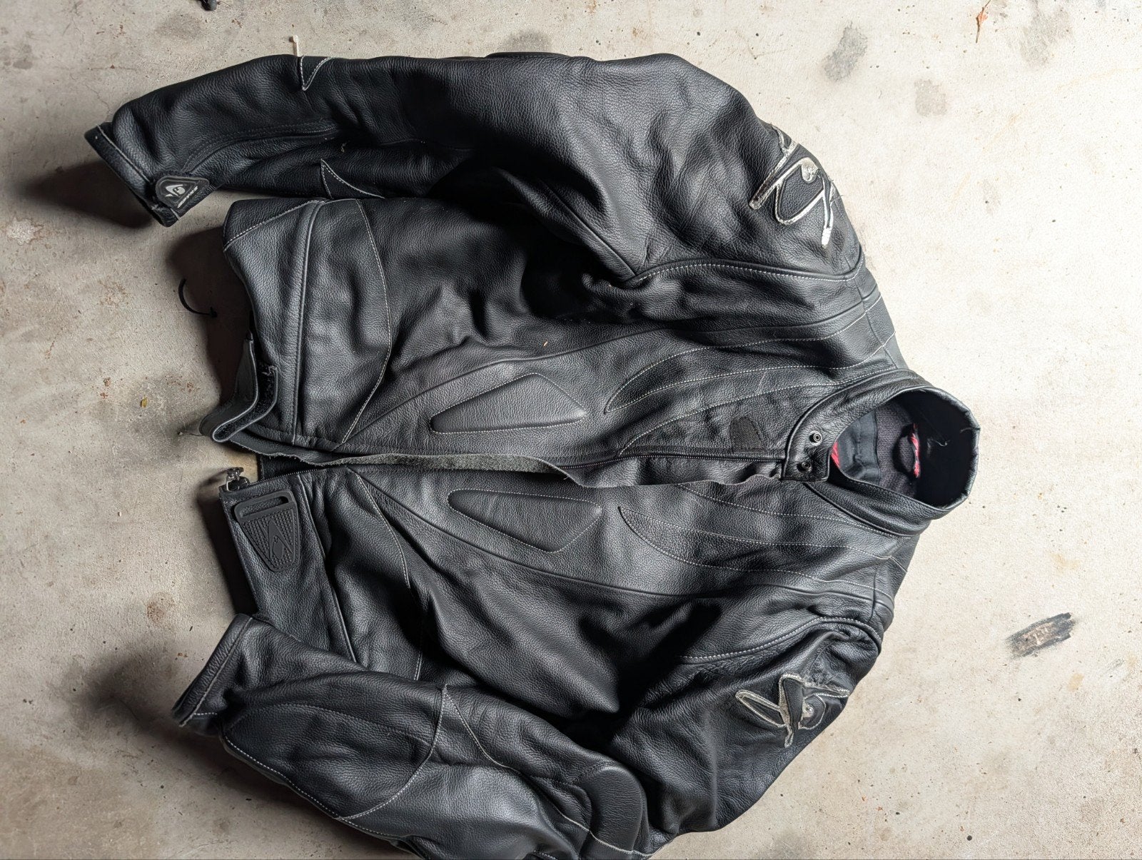 Gebruikte Spike leren motorjas - stiksel logo los, Heren, Ophalen of Verzenden, Tweedehands, Jas | leer