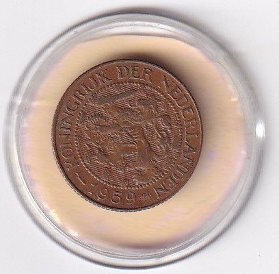 Suriname 1 Cent 1959 Fraai, Verzenden, Koningin Juliana, 1 cent