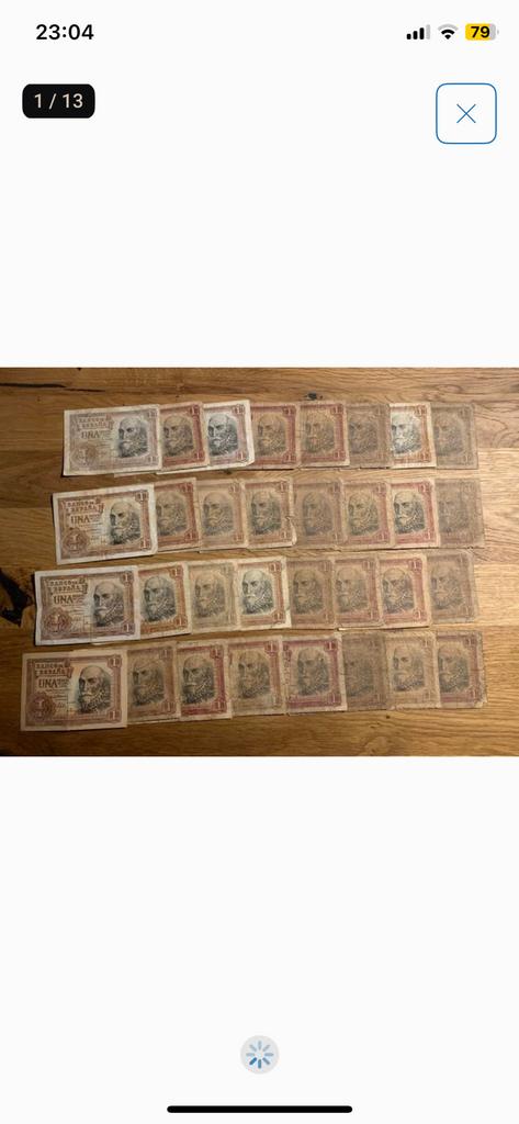 Spanje - 1 pesetas 1953 - set van 32, Ophalen of Verzenden, Overige landen