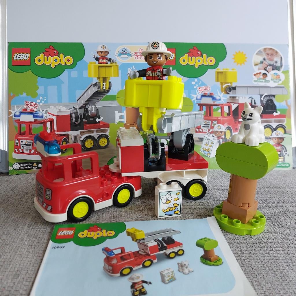 Brandweerwagen Duplo, Compleet, Ophalen of Verzenden, Zo goed als nieuw, Duplo