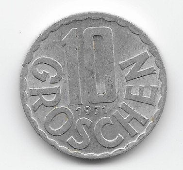 Oostenrijk 10 groschen 1971 KM# 2878, Verzenden, Oostenrijk, Losse munt