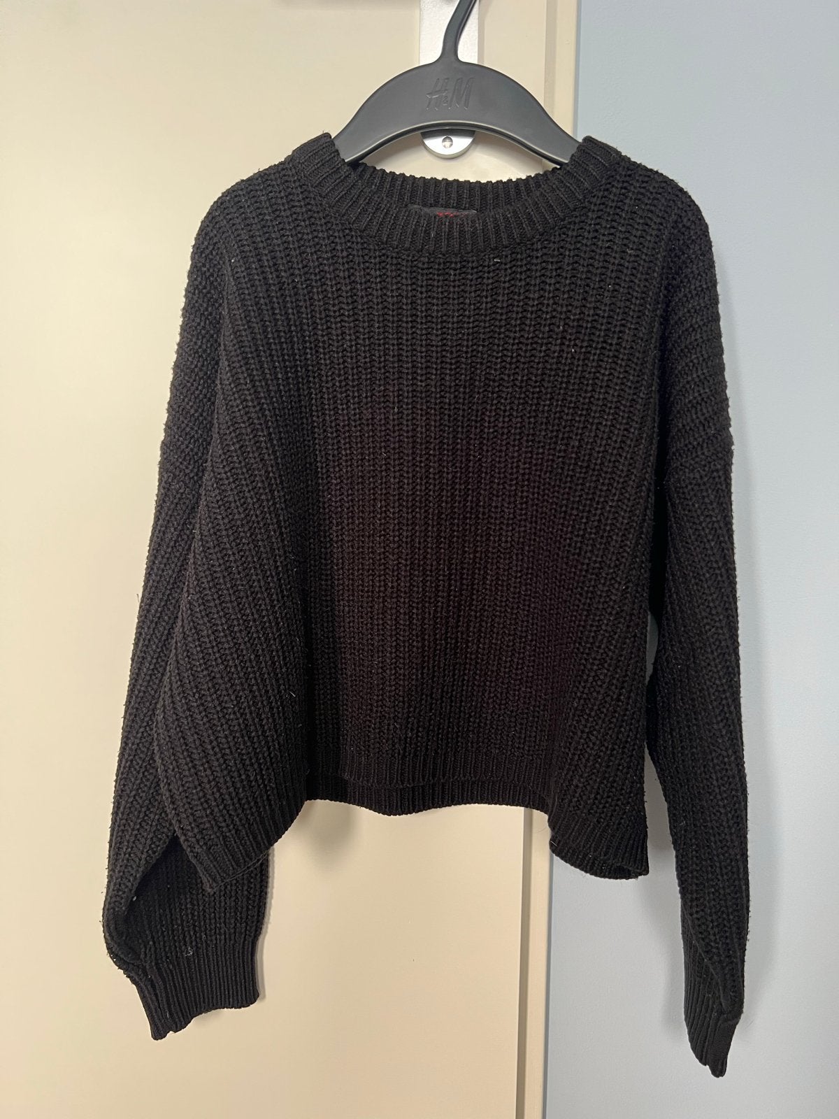 Zwarte boxy gebreide trui Don't call me Jennyfer, Ophalen of Verzenden, Zo goed als nieuw, Maat 34 (XS) of kleiner, Zwart