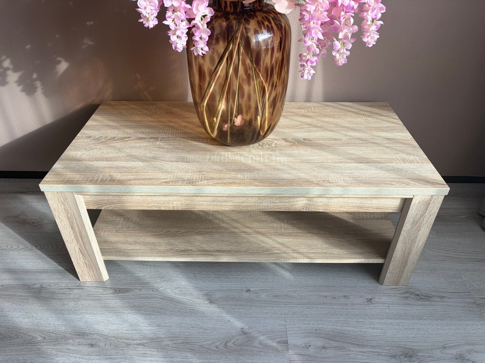 Mooie stevige salon tafel in goed staat!!, Ophalen, 100 tot 150 cm, 50 tot 100 cm, Zo goed als nieuw