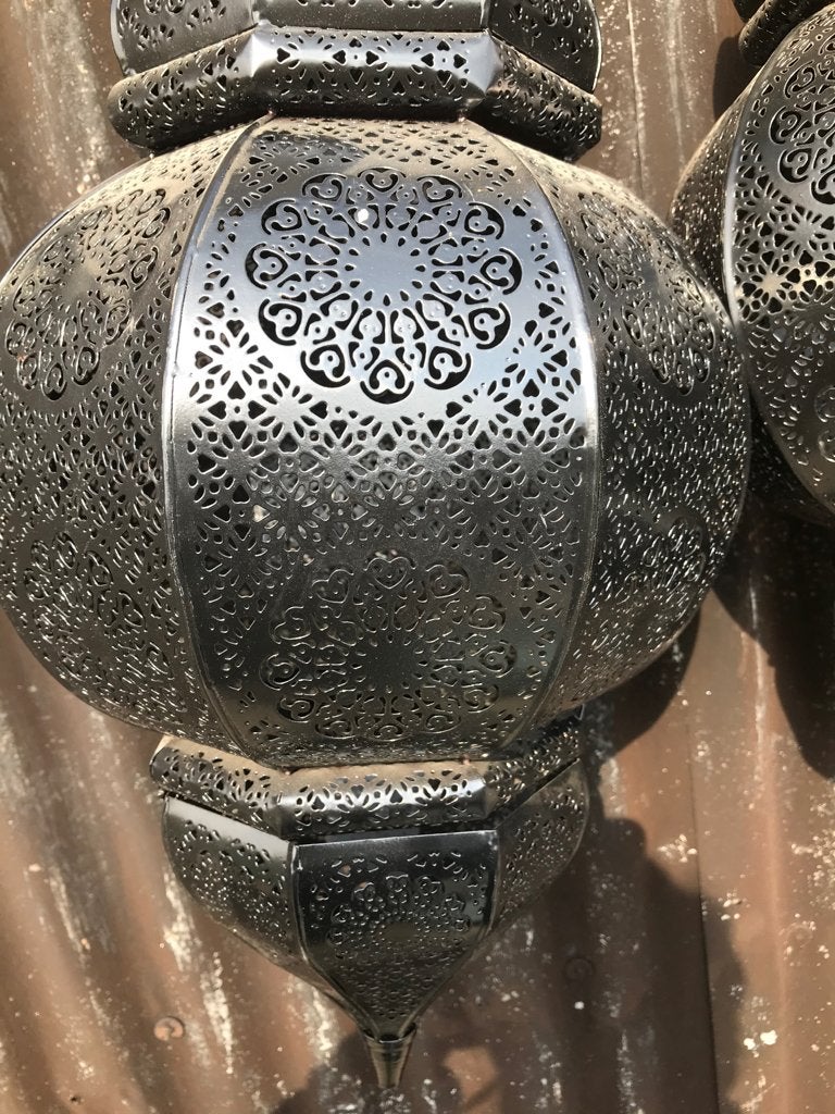 Oosters marokkaanse hanglamp filligrain lamp zwart groot xxl, Verburgt Vintage, Nieuw, Ophalen of Verzenden, https://verburgtvintage.nl/#contact