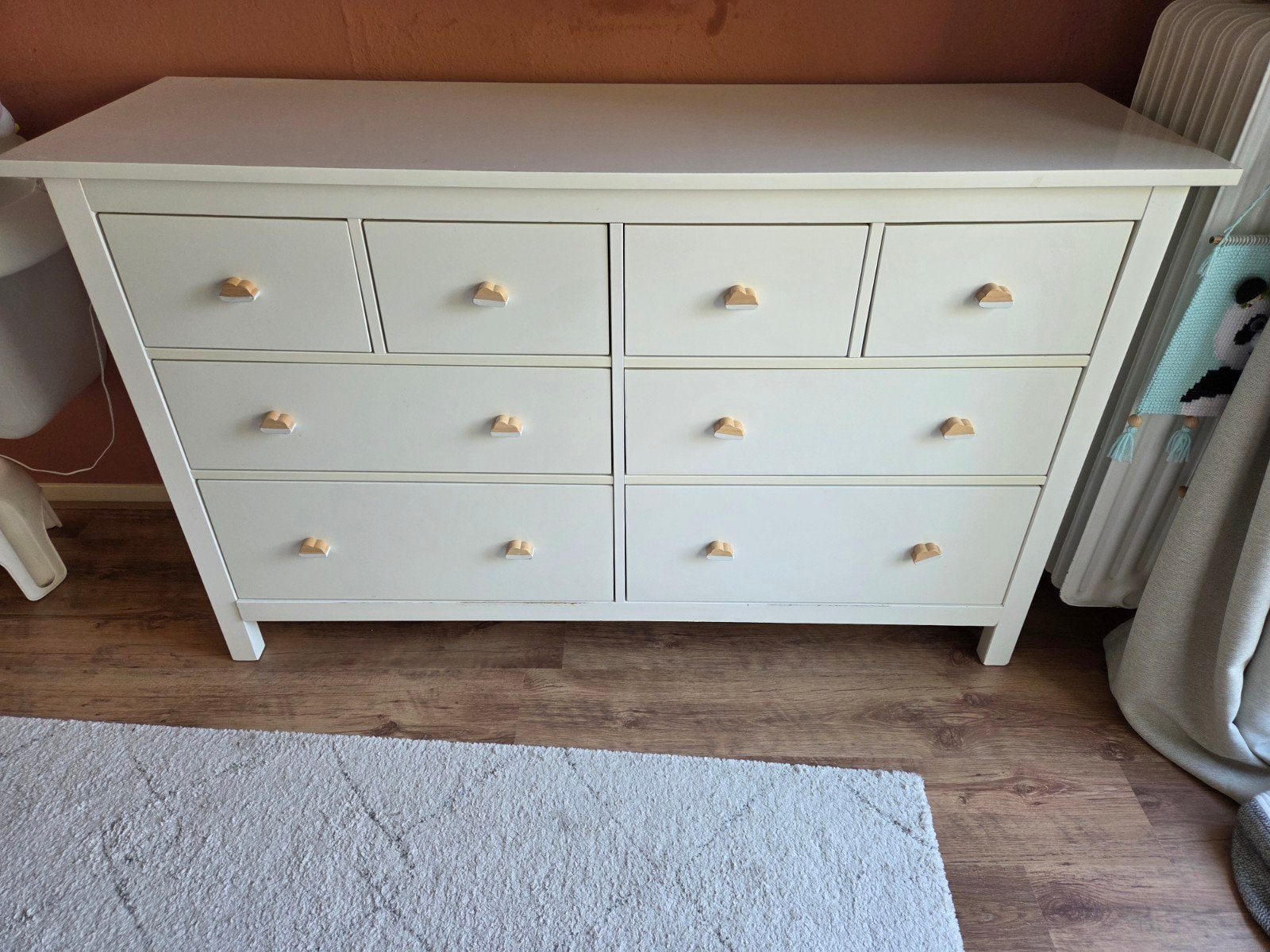IKEA Hemnes ladekast commode met 8 lades - wit, Ophalen, Gebruikt, 100 tot 150 cm, Modern, Scandinavisch