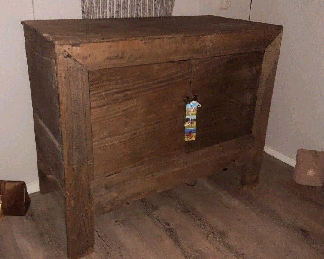 Robuust oud houten kastje - Landelijk/Vintage, Ophalen of Verzenden