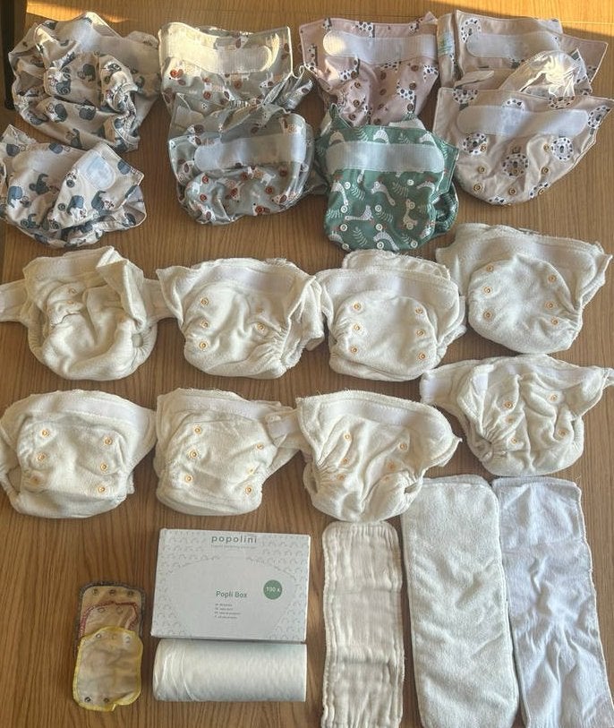 Complete set wasbare luiers zgan! Hu-da&Blümchen, Kinderen en Baby's, Ophalen of Verzenden, Nieuw