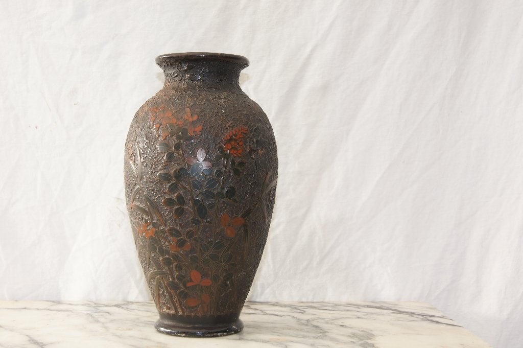Antieke Japanse Vaas met Bloemenmotief, Antiek en Kunst, Ophalen