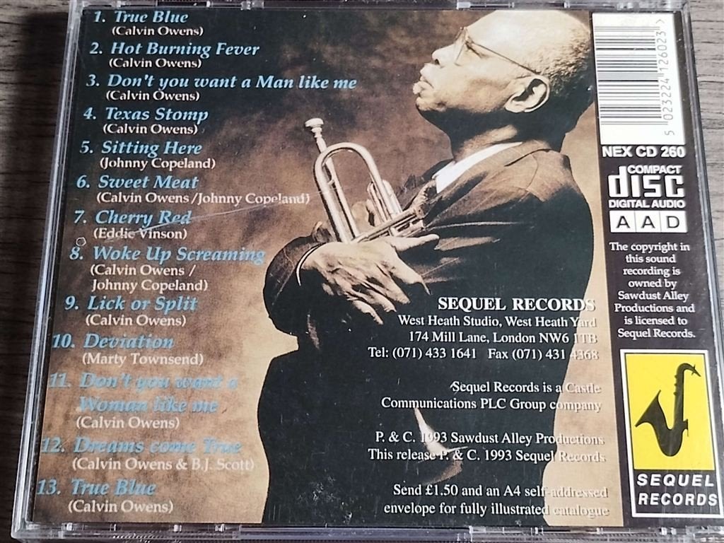 Calvin Owens ‎– True Blue, Ophalen of Verzenden, Zo goed als nieuw, Jazz
