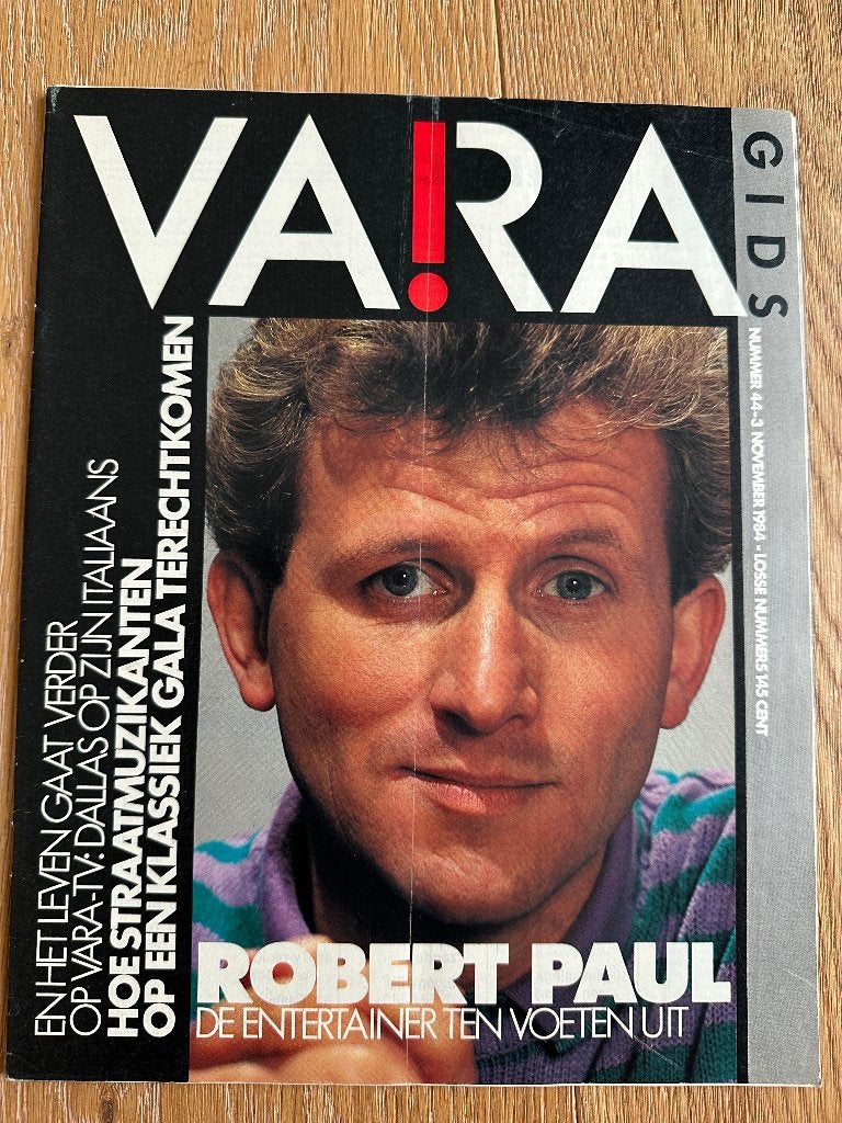 VARA Gids 3-11-1984 Robert Paul, V. v Gogh, Ray Parker Jr, Ophalen of Verzenden, Gelezen, Muziek, Film of Tv