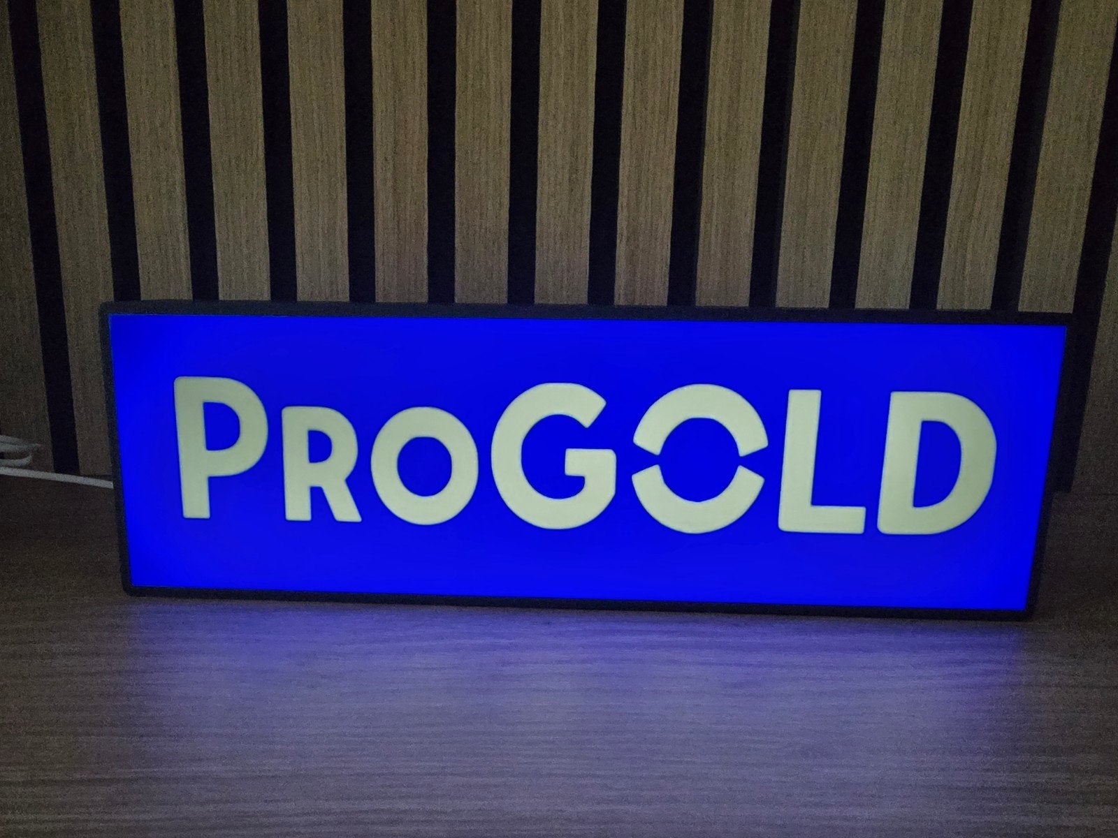PROGOLD Lichtbak Reclamebord - Blauw met Wit Licht, Ophalen of Verzenden