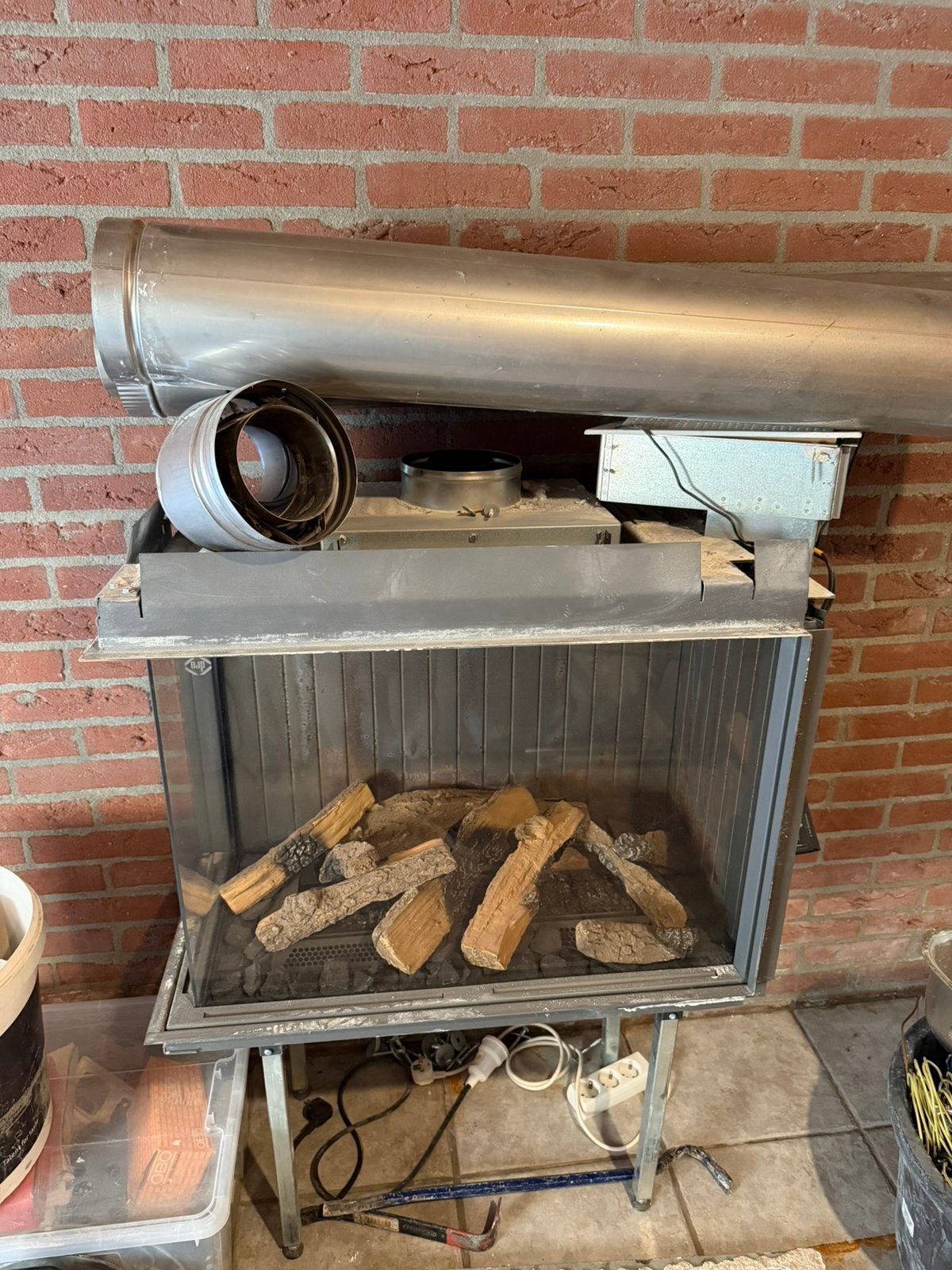 DRU Inbouw gashaard met afstandsbediening, Ophalen, Gebruikt, Inbouwhaard, Gashaard