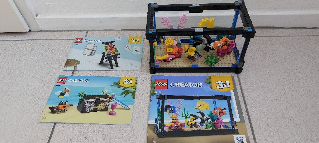 lego 31122 creator 3 in 1 aquarium met zeedieren, Ophalen of Verzenden, Zo goed als nieuw, Lego