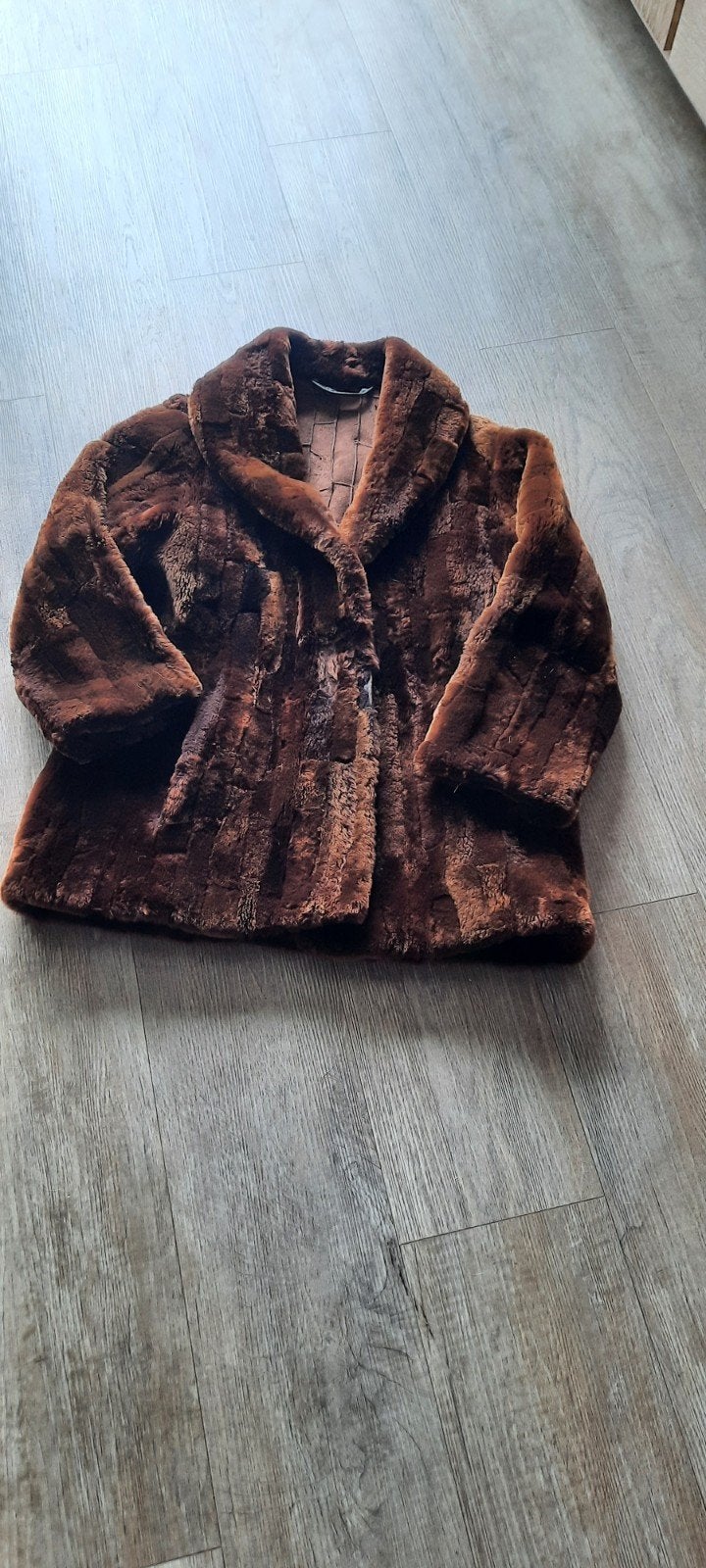 Bontjas vintage, Ophalen of Verzenden, Maat 38/40 (M), Bruin