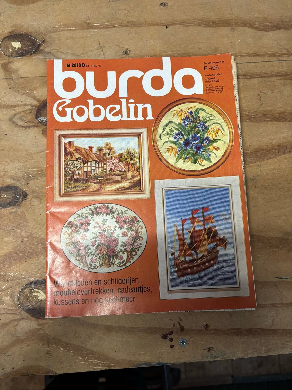 Burda Gobelin M 2018 D E 406 Borduurpatronen, Ophalen of Verzenden, Gebruikt, Handborduren, Patroon