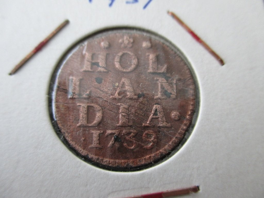 Duit Holland 1739, Postzegels en Munten, Munten | Nederland, Ophalen of Verzenden, Vóór koninkrijk, Overige waardes, Losse munt