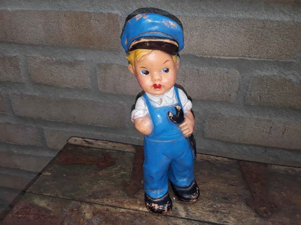 Vintage poppetje. Monteur/ Benzinepomp bediende jaren 50., Antiek en Kunst, Ophalen of Verzenden