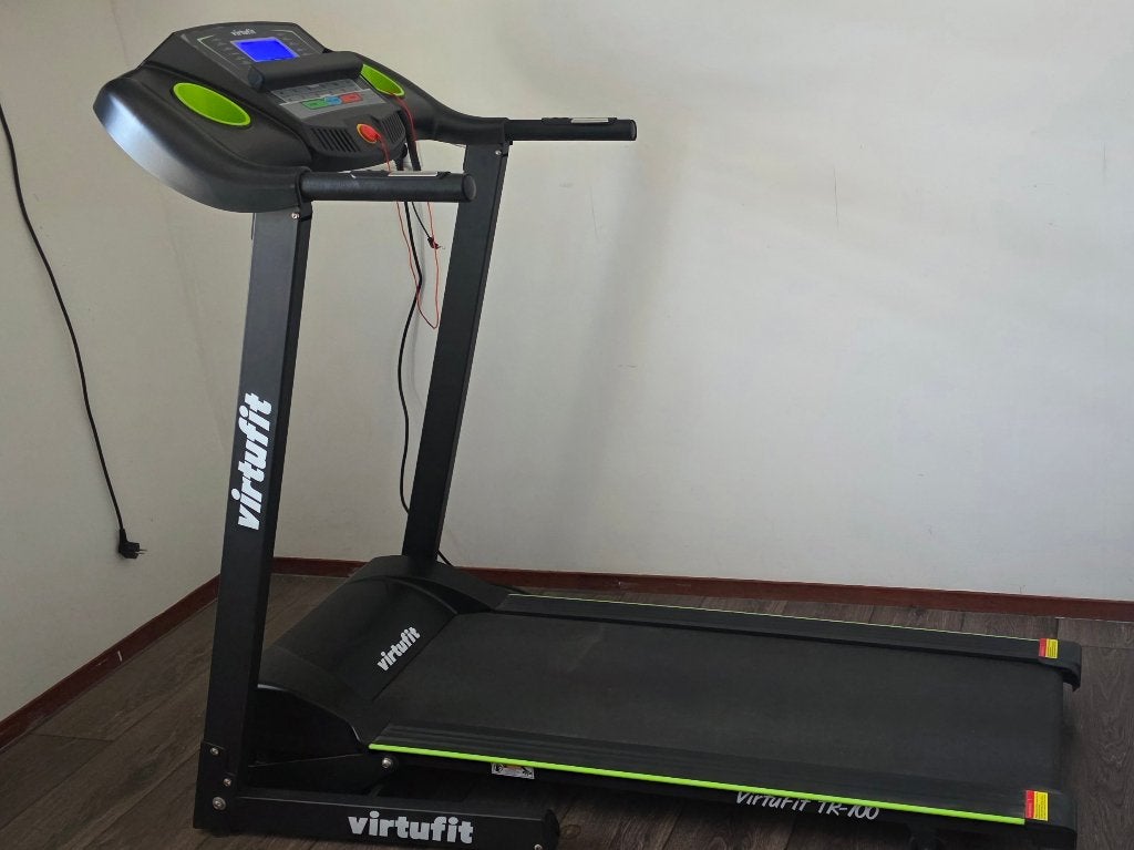 VirtuFit TR-100 elektrische loopband plus beschermmat, Sport en Fitness, Fitnessapparatuur, Ophalen, Zo goed als nieuw, Metaal