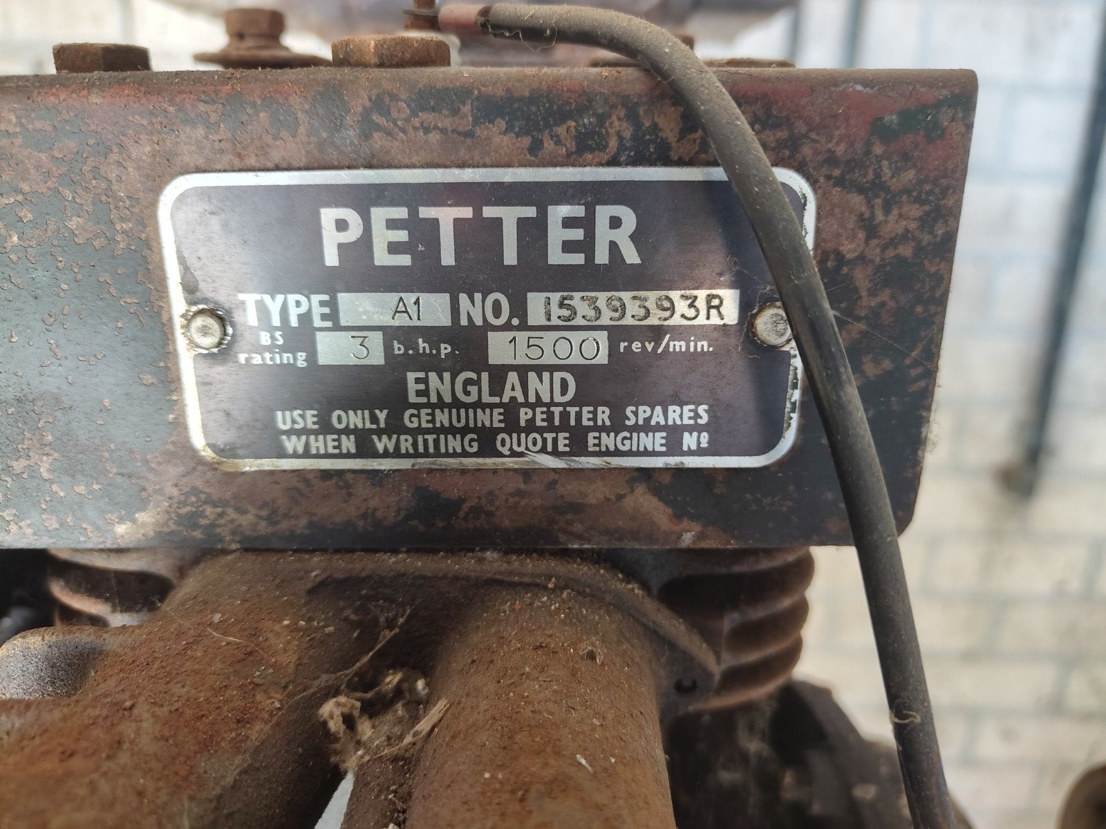 Petter A1 3 pk, Doe-het-zelf en Verbouw, Ophalen, Gebruikt, Benzinemotor, 1400 tot 1800 rpm