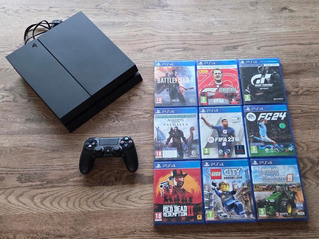 Playstation 4 1TB CUH-1216B + Controller & Kabel, Ophalen, Gebruikt