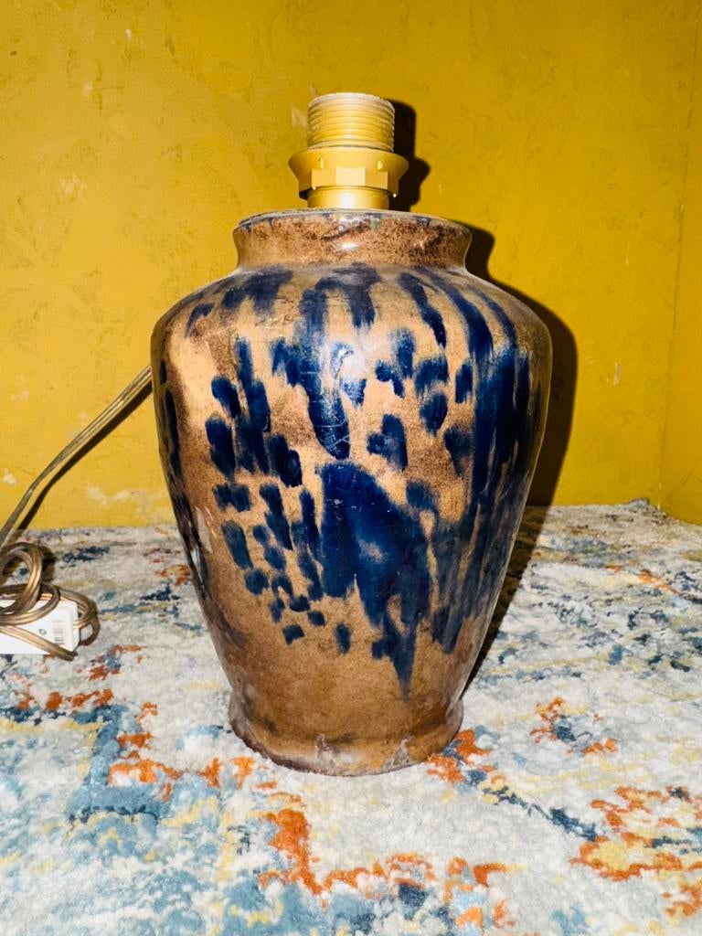 Antieke Perzische Fritware Jar tafellamp, Ophalen of Verzenden