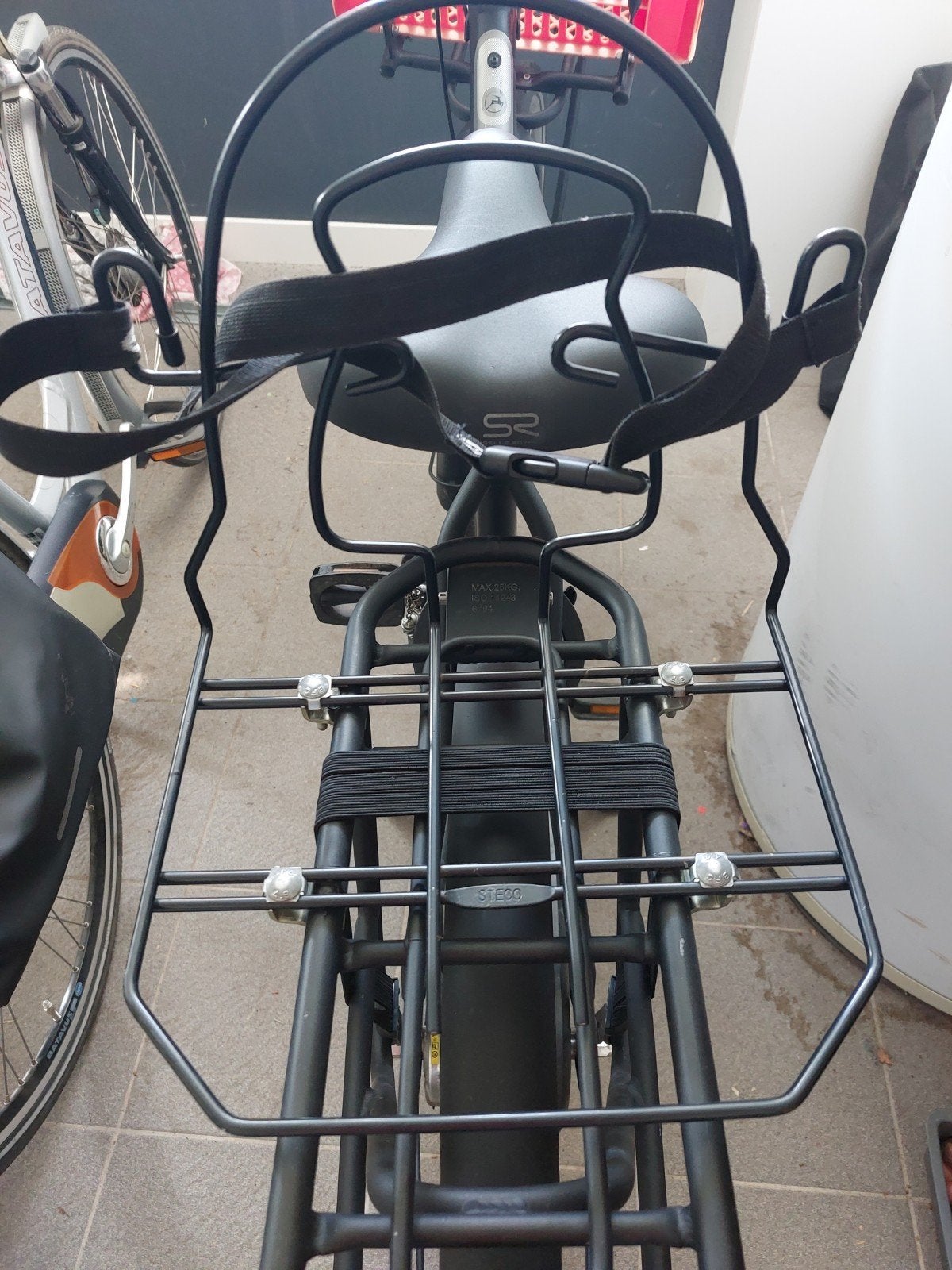 Steco Monkey mee, Fietsen en Brommers, Fietsaccessoires | Bagagedragers, Ophalen, Zo goed als nieuw