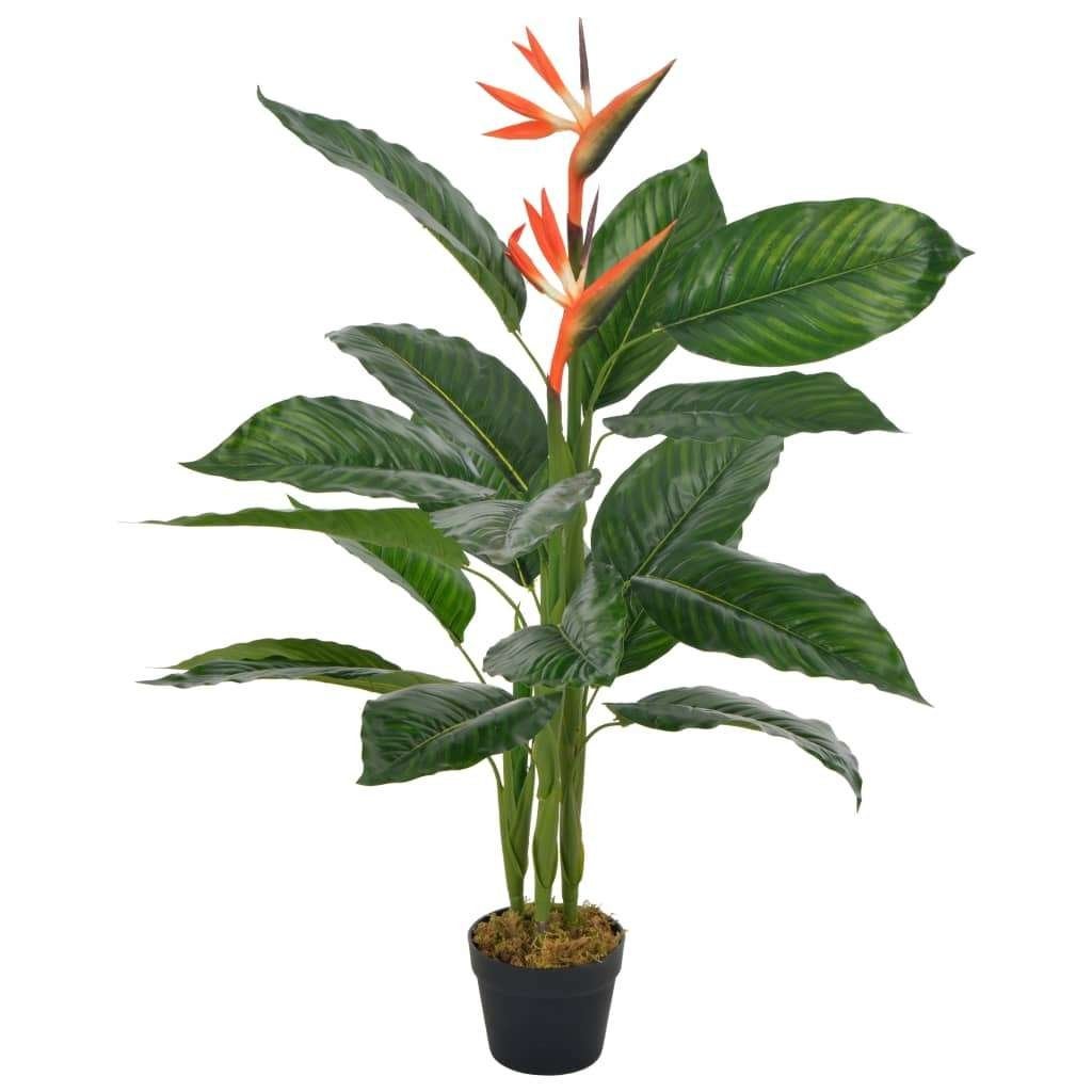 Kunstplant kamerplant strelitzia rood 100 cm GRATIS BEZORGD!, Binnen, Verzenden, Onderhoudsvrij, Kunstplant