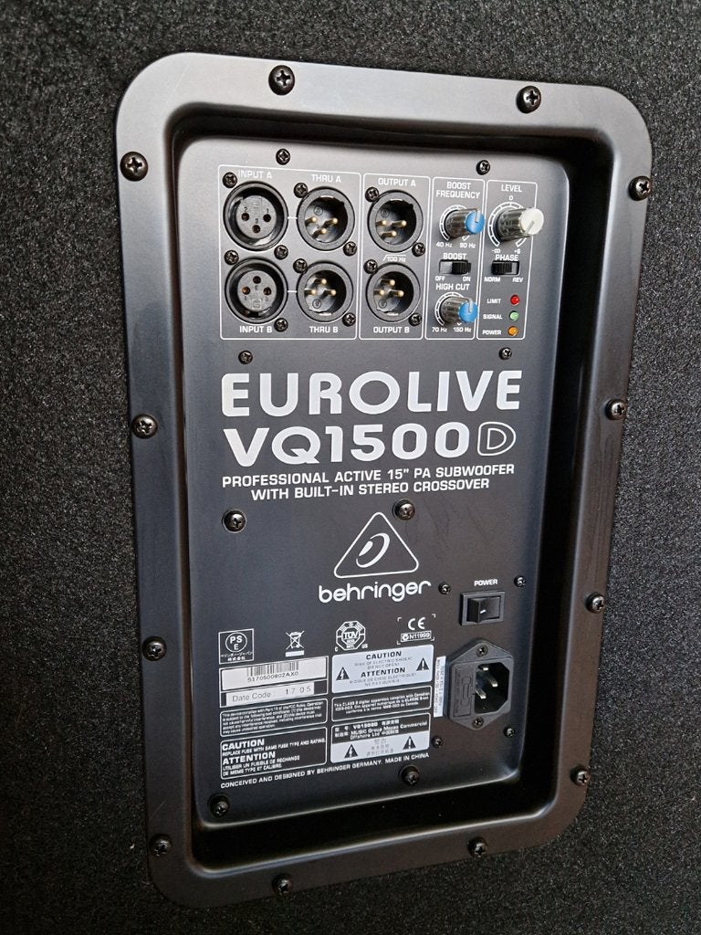 Behringer VQ1500D actieve subwoofer, Ophalen, Zo goed als nieuw, Audio