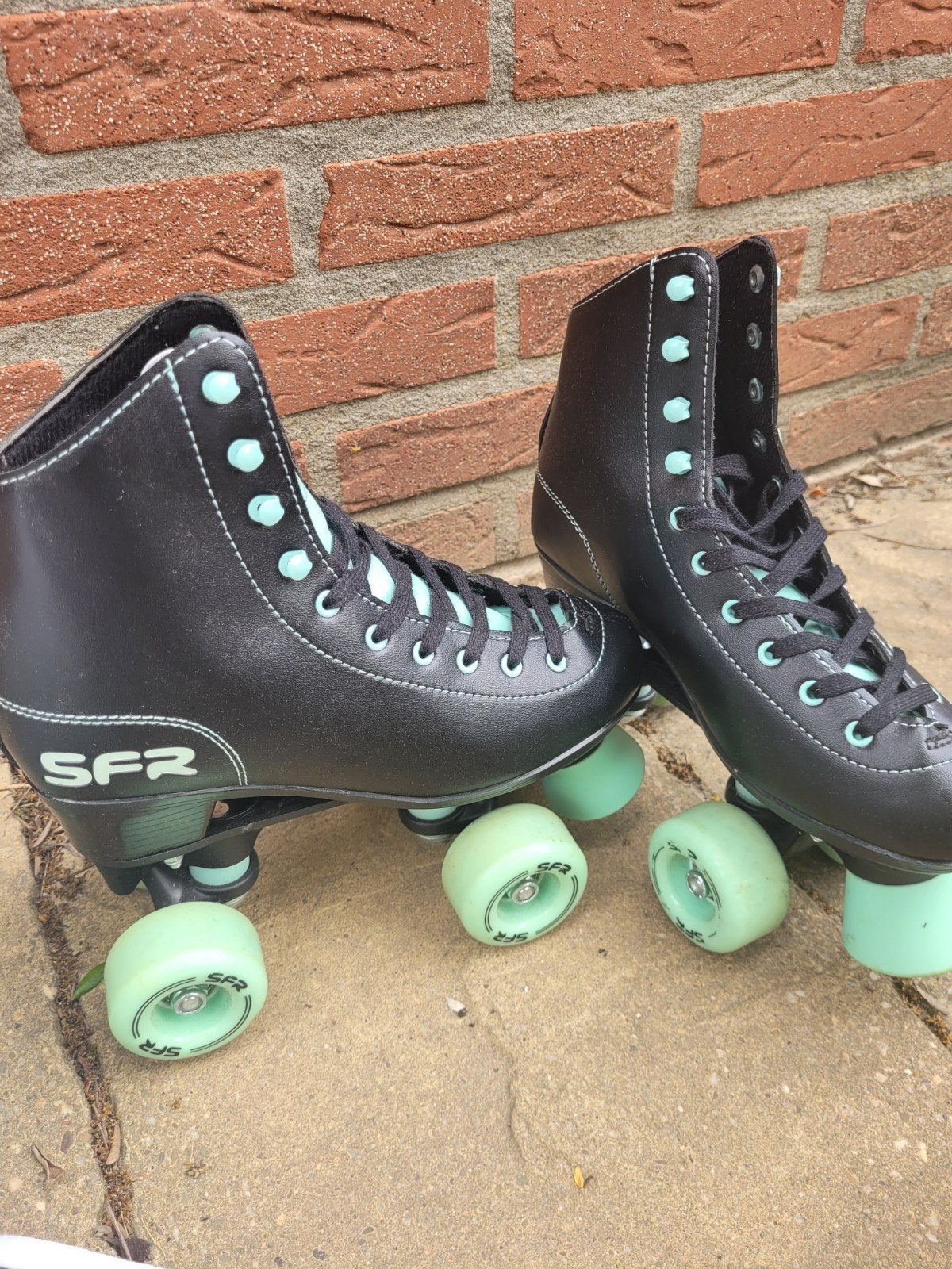 SFR Vision Quad Skates - Zwart/Mintgroen - Z.G.A.N., Ophalen of Verzenden, Zo goed als nieuw, Kinderen