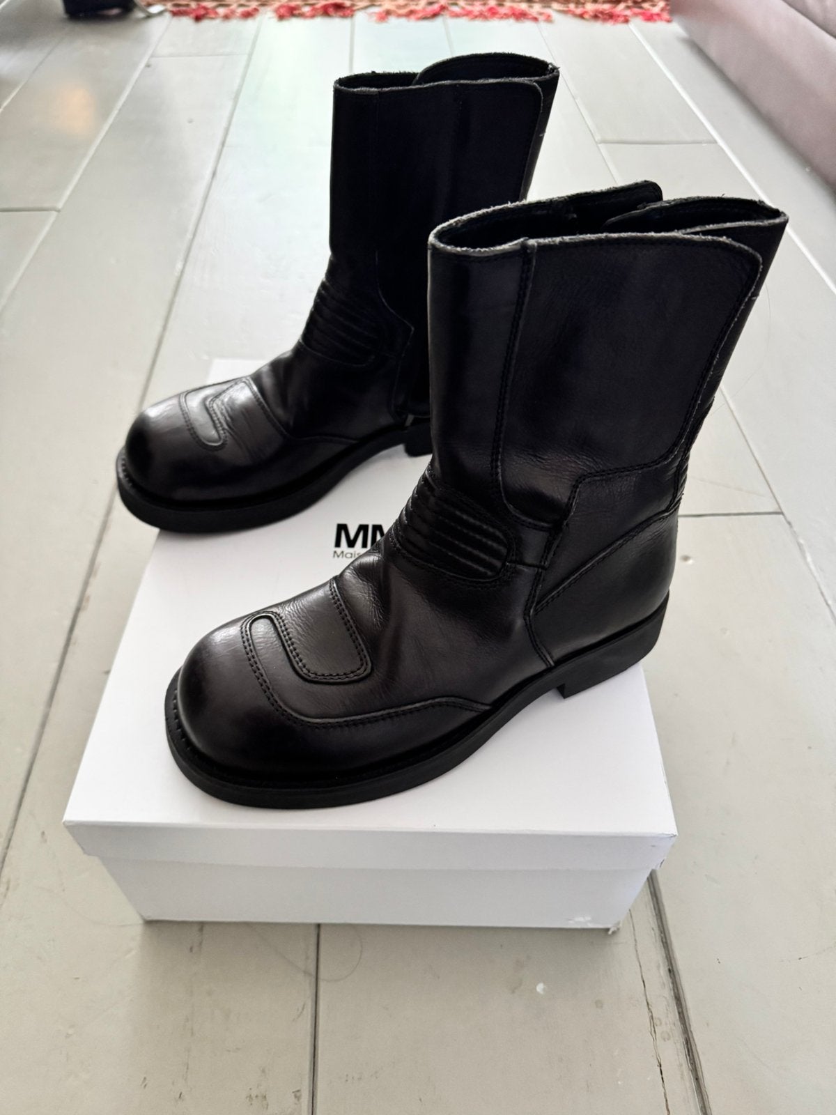 MM6 Maison Margiela bikerboots NIEUW, Kleding | Dames, Zwart, Lage of Enkellaarzen, Nieuw, Ophalen of Verzenden