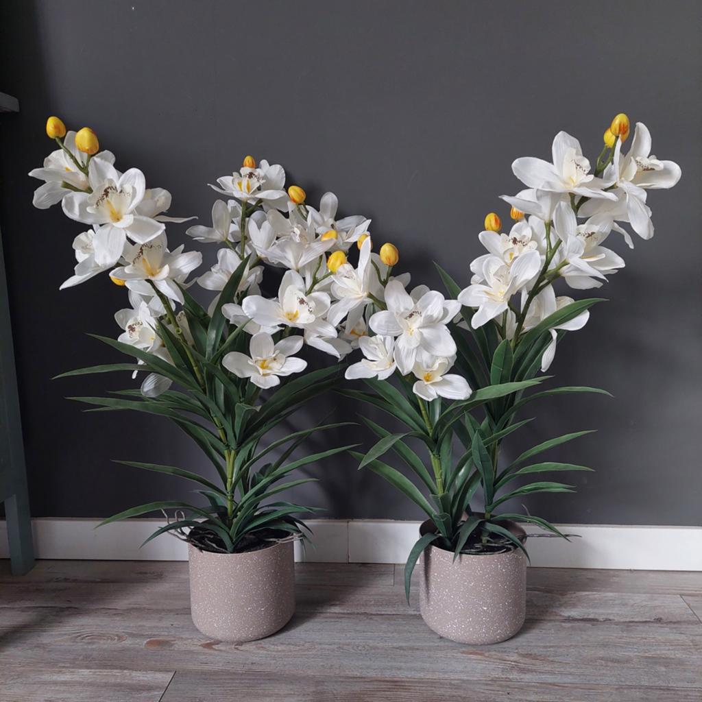 Kunst orchideeën, Binnen, Kunstbloem, Ophalen of Verzenden, Zo goed als nieuw