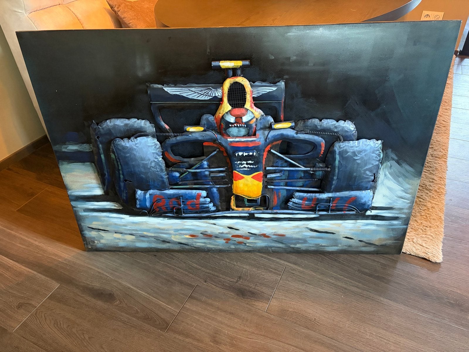 Max Verstappen F1 Schilderij 3D Metaal Kunstwerk, Ophalen, Metaal, 3D-effect, Voertuigen