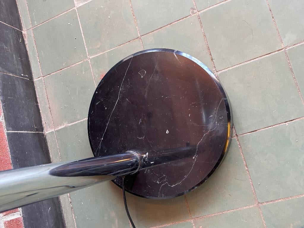 ALWA Vloerlamp 5-lichts Chroom Marmer Zilver, Huis en Inrichting, Lampen | Vloerlampen, Ophalen, Gebruikt, 200 cm of meer, Overige materialen
