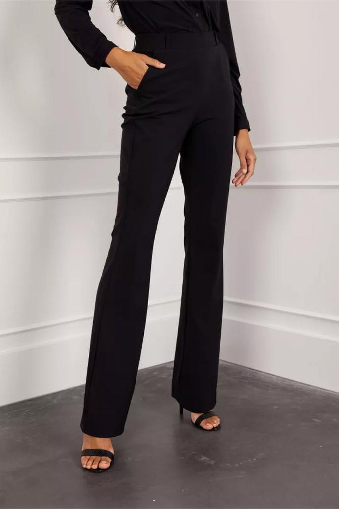 Studio Anneloes flared bonded broek LONG zwart travelstof XL, Kleding | Dames, Zwart, Maat 46/48 (XL) of groter, Ophalen of Verzenden