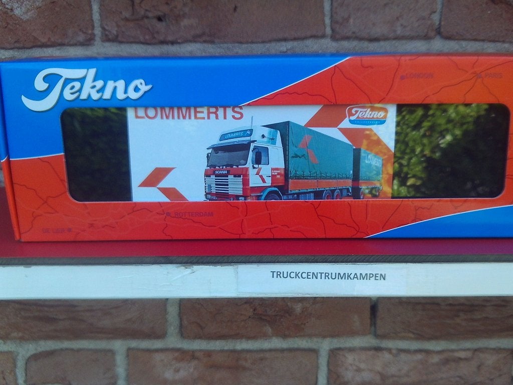 Tekno  Scania  142  V8  van  Lommerts., Hobby en Vrije tijd, Modelauto's | 1:50, Ophalen of Verzenden, Nieuw, Bus of Vrachtwagen