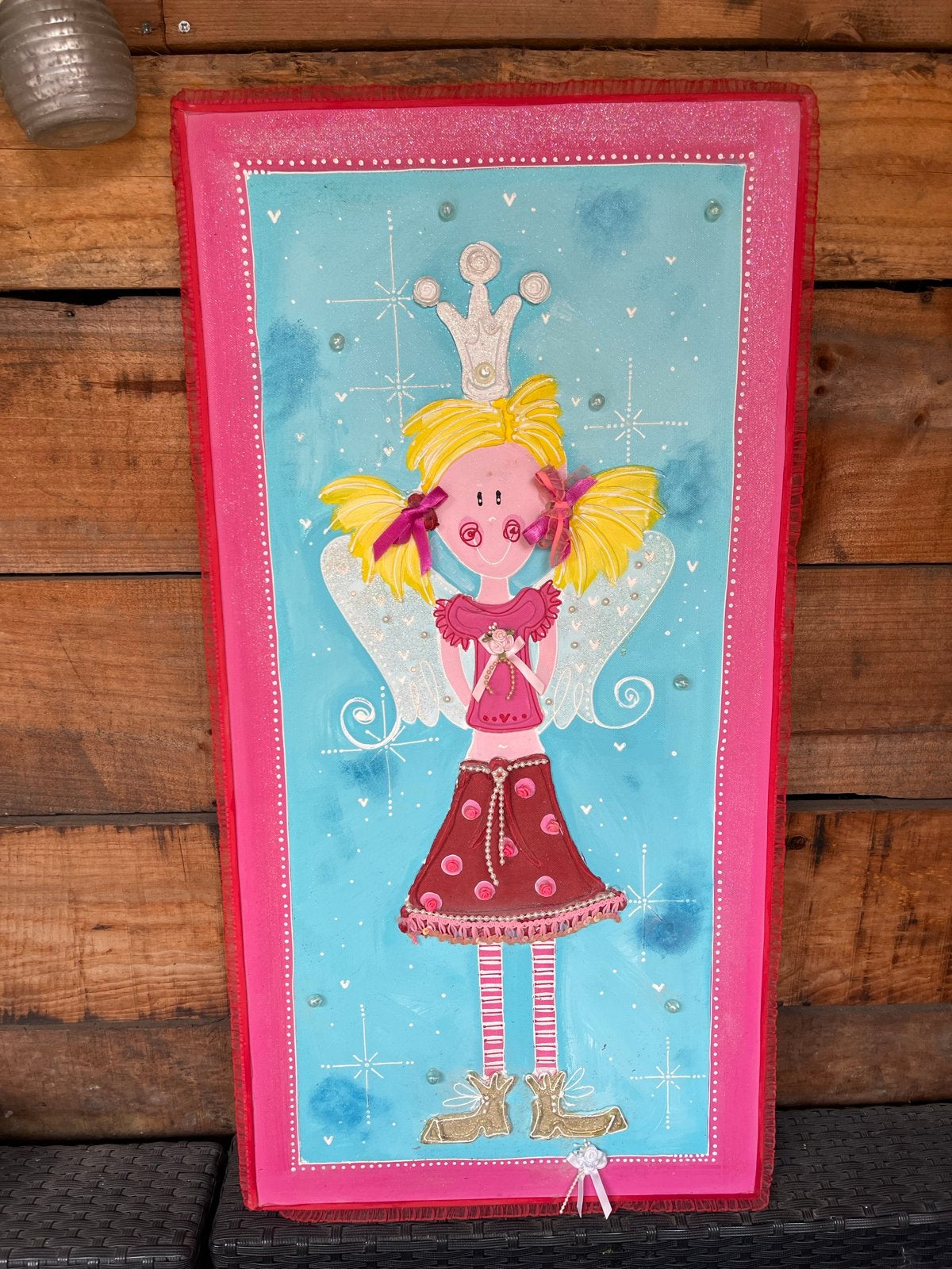 Decootje Schilderij 'Prinses' 80x40 cm, Ophalen, Minder dan 50 cm, Zo goed als nieuw, Schilderij