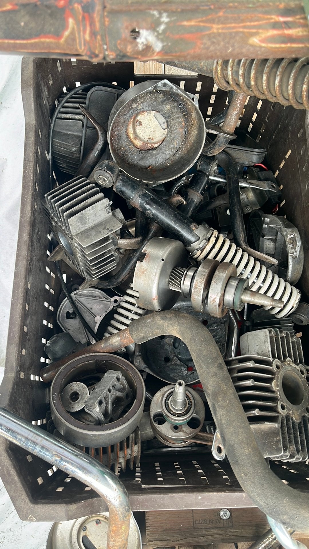 Puch maxi bak met onderdelen, Motoren, Onderdelen | Harley-Davidson, Ophalen of Verzenden