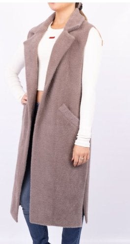 Rino & Pelle Dallas gilet jas vest maat L | fluffy zgan, Bruin, Maat 42/44 (L), Ophalen of Verzenden, Zo goed als nieuw