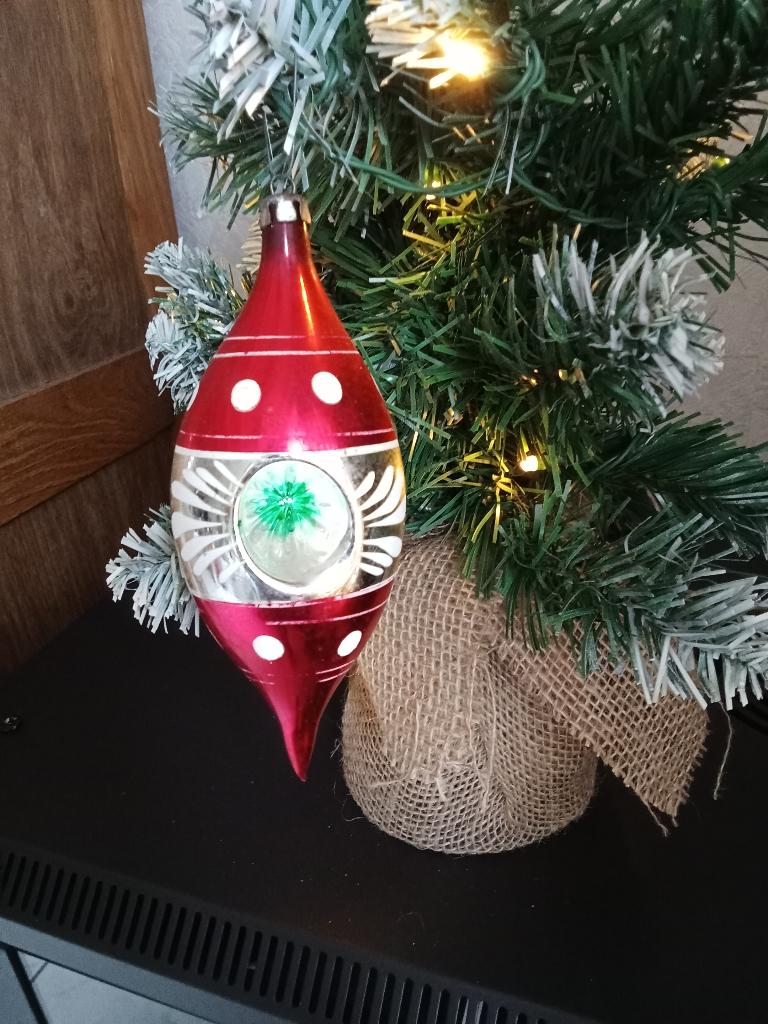 grote dun glazen deukbal met 2 deuken, Diversen, Kerst, Ophalen of Verzenden, Gebruikt