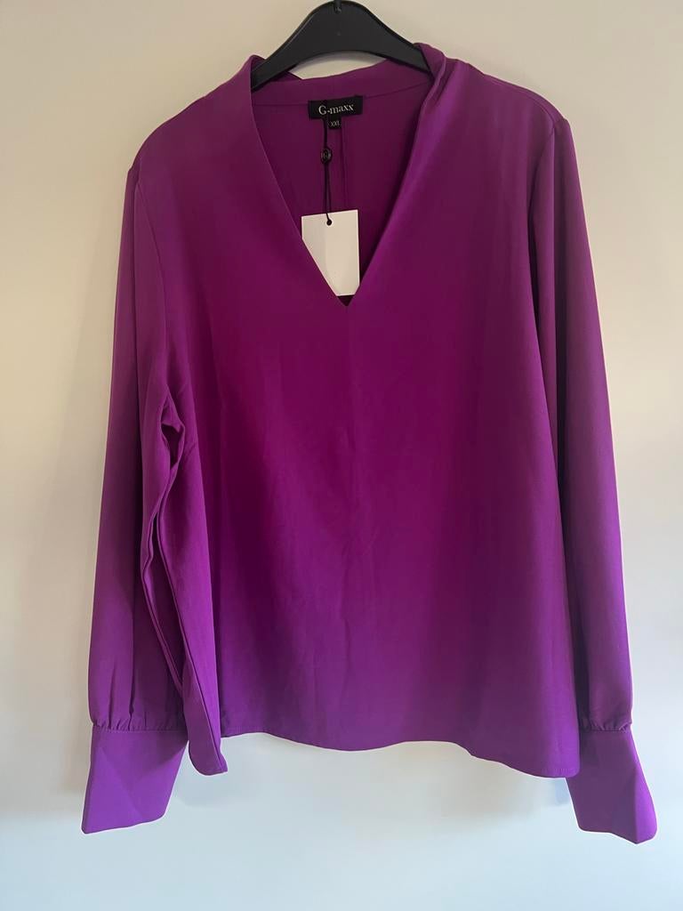 G-maxx blouse paars XXL, Kleding | Dames, Blouses en Tunieken, Ophalen of Verzenden, Nieuw, Maat 46/48 (XL) of groter, Paars