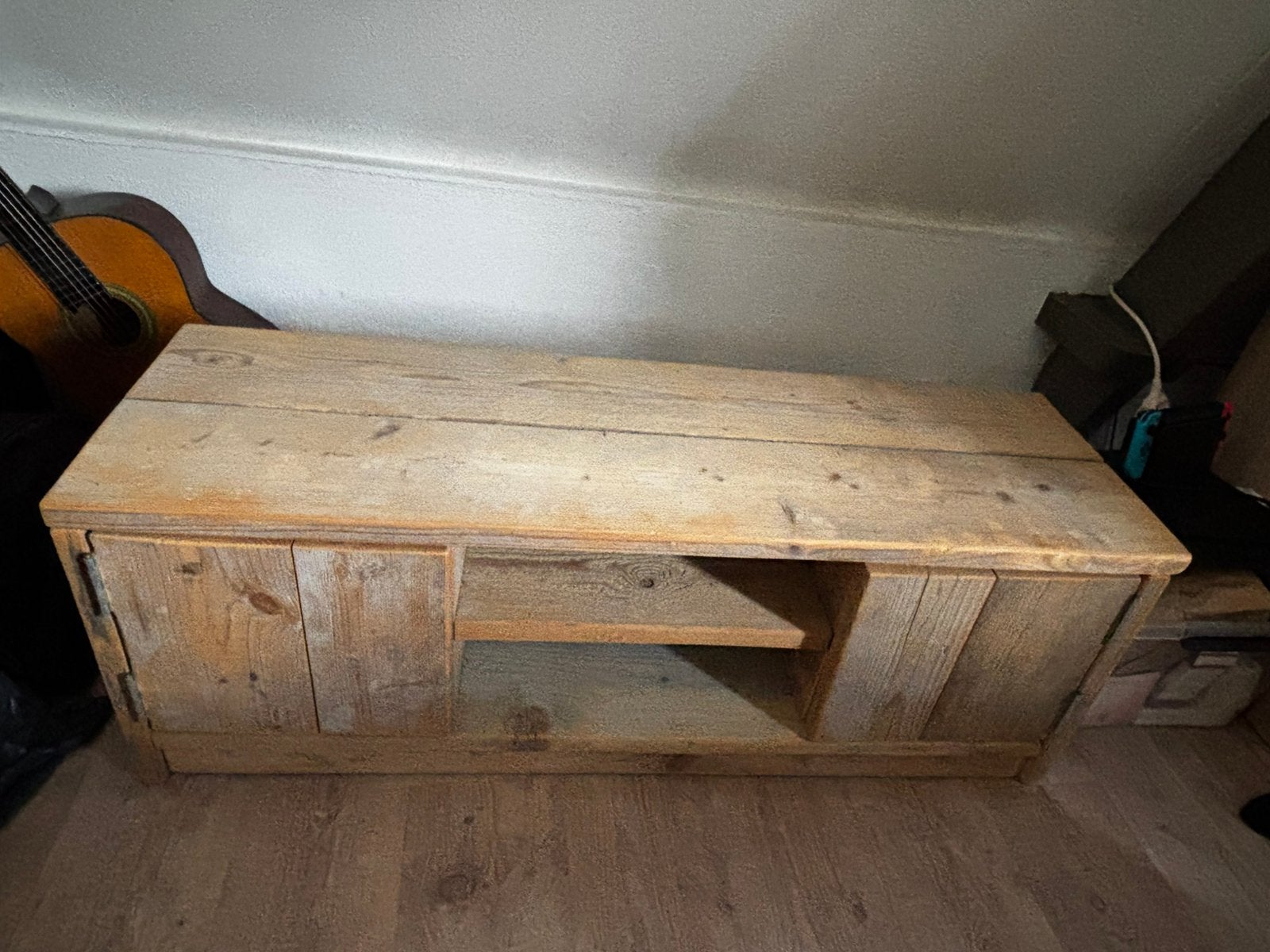 Tv meubel steigerhout, Huis en Inrichting, Ophalen, 100 tot 150 cm, Zo goed als nieuw, Minder dan 100 cm