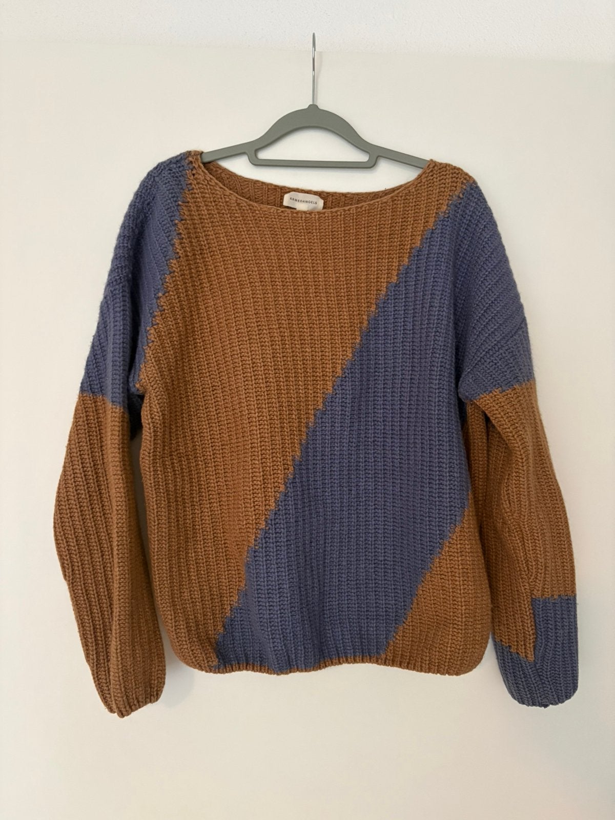 Wollen trui ArmedAngels bruin blauw - maat S, Ophalen of Verzenden, Gedragen, Maat 36 (S), Blauw