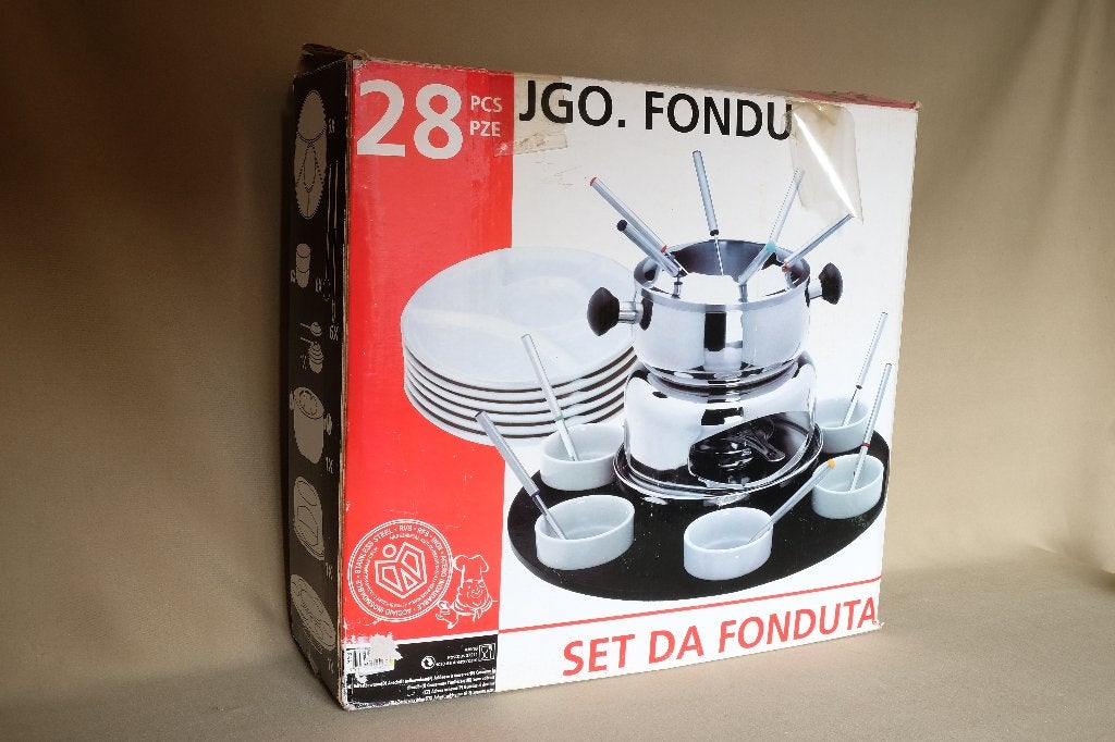 fonduestel fondueset in zeer goede staat, Witgoed en Apparatuur, Ophalen of Verzenden, Gebruikt, Brander, Fondueset
