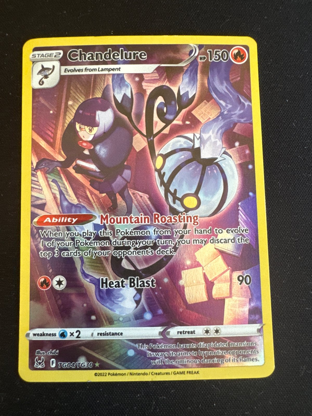 Chandelure TG04/TG30 Pokémon Kaart - Zo goed als nieuw, Ophalen of Verzenden, Zo goed als nieuw, Losse kaart