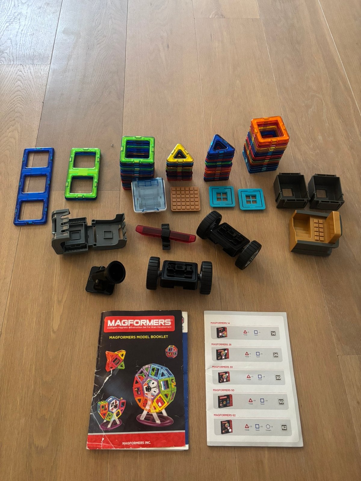 Magformers set 57 magneten+accessoires, Ophalen, Gebruikt