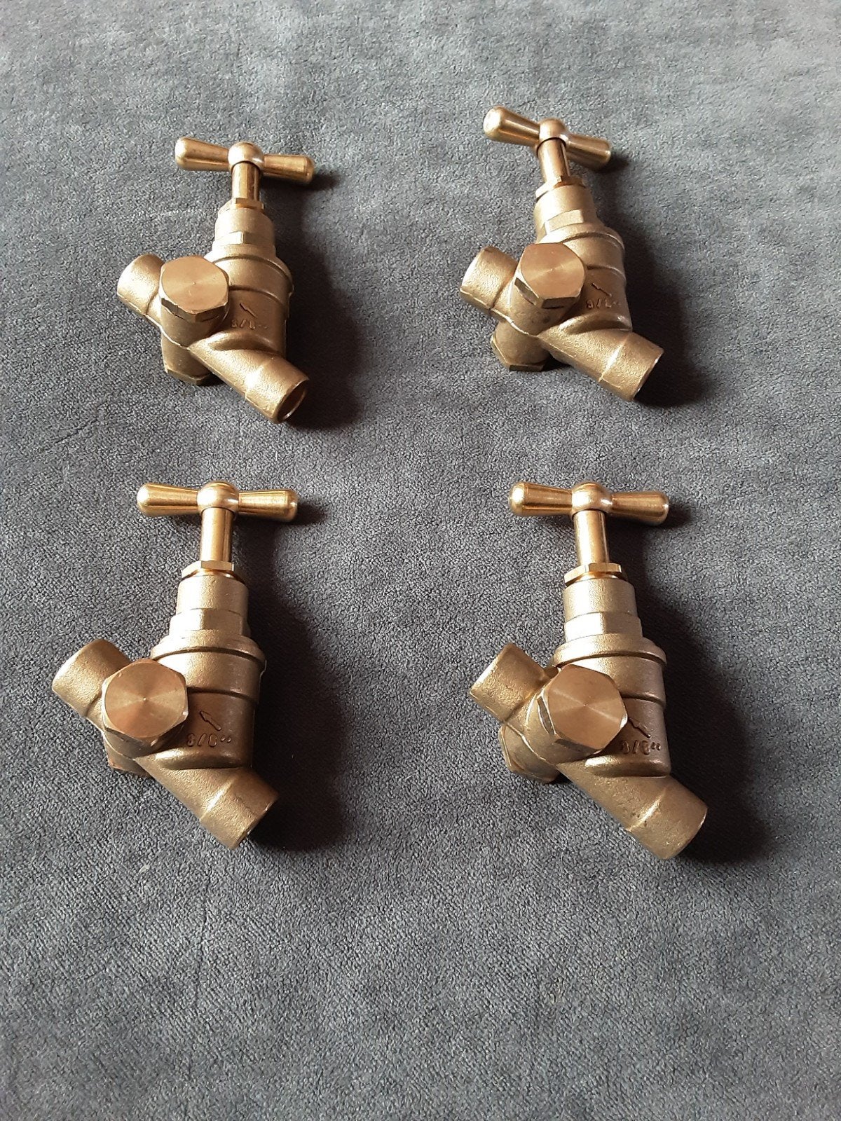 4 stop kranen  12 mm soldeer met Aftap gelegenheid ., Ophalen of Verzenden