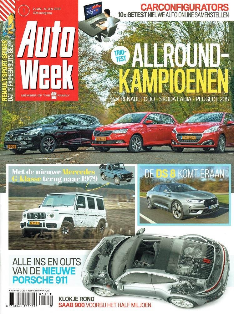 Autoweek 2019 nr. 1 (o.a. Peugeot 208 & Skoda Fabia), Verzenden, Gelezen, Algemeen
