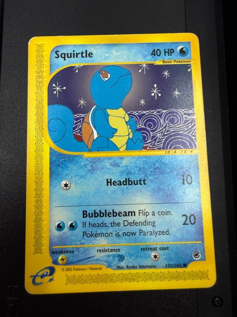 Squirtle Pokémon Kaart 2002 (Expedition Base Set), Ophalen of Verzenden, Gebruikt, Losse kaart