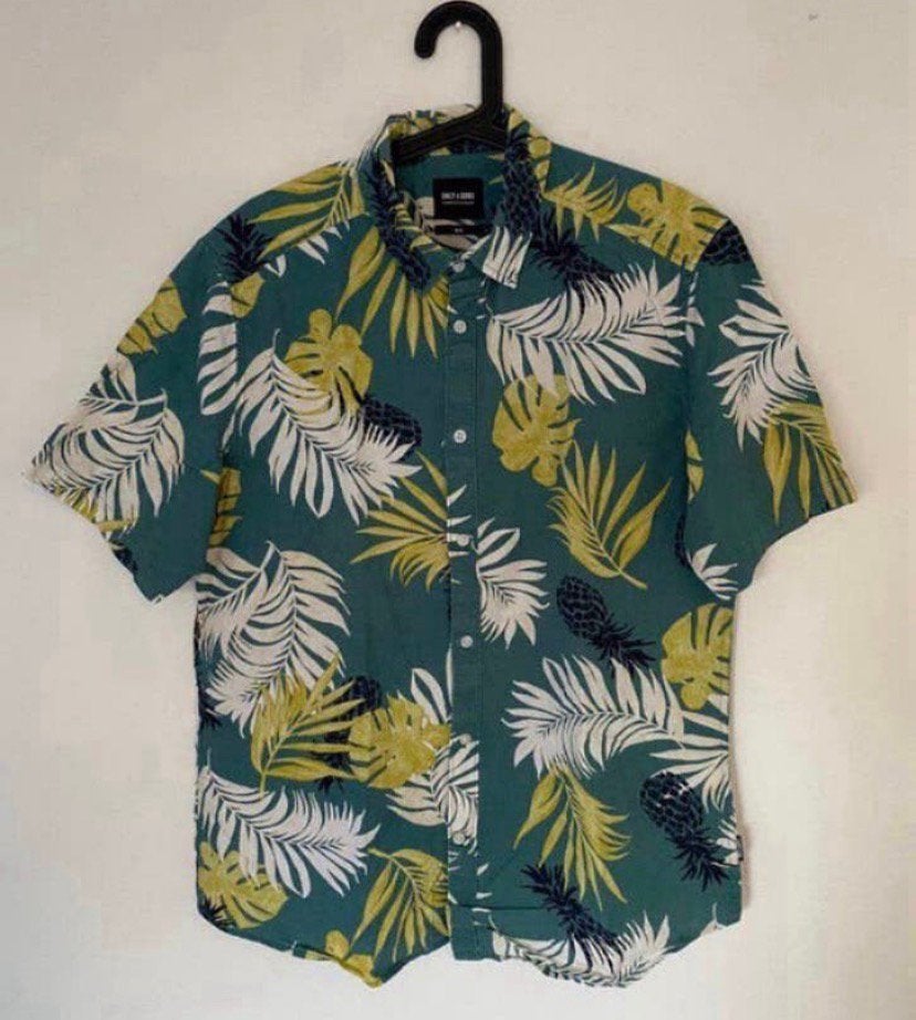 Overhemd, xl korte mouwen,, Verzenden, Zo goed als nieuw, Groen, Halswijdte 43/44 (XL)
